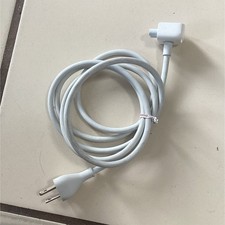 White 2-Prong to 2-Prong AC Power Cord Cable, Right Angle Connector, 5-9ft picture