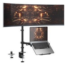 Monitor Laptop Mount Stand 17-49in VESA Arm Adjustable Tray 44lb Desk Clamp picture