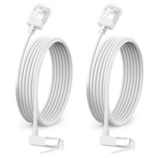 90° Downward Angled Cat 6A Ethernet Ultra Slim Cable 1.6 Feet 2Pack,Flexible ... picture