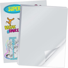 Silver Vinyl Sticker Paper for Inkjet & Laser Printers, Waterproof, 8.5X11 picture