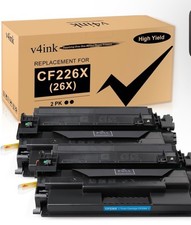 2Pack-V4INK Compatible 26X Toner Cartridge Replacement for HP 26X CF226X 26A picture