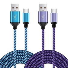 for iPhone 17e 17 Pro Max Air, USB Charger 6FT Fast Charging 6ft, Blue Purple picture