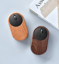 Hacoa Wooden Wireless Mouse made of natural wood walnut Handmade Japan picture