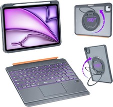 iPad Keyboard Case for Air 13 in 12.9 pro 360° Magnetic Detachable Case with Key picture
