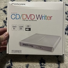 MEMOREX CD/DVD Writer  - Slim External DVD 8x CDR 24x USB Powered Open Box picture