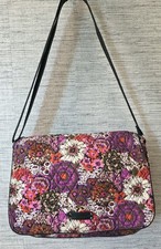 Vera Bradley Portobello Road Laptop Messenger Computer Tote Bag Quilted Retired  picture