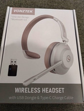 VONZTEK BT881-D Wireless Bluetooth Headset USB Dongle Noise Cancel Boom Mic picture