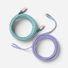 10ft USB-C to USB-C Braided Cable 2pk - heyday - Deep Sage Peri-Blue picture