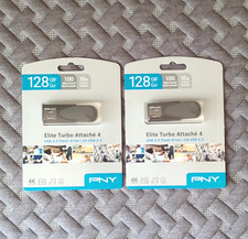 PNY Elite Turbo Attache 4 128GB USB 3.2 Retractable 100MB/s USB-A Gray picture