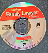VINTAGE QUICKEN FAMILY LAWYER Deluxe 8.0 SOFTWARE CD Disc only picture