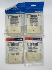 Lot of 4 - Leviton 41080-4IP QuickPort Single Gang 4-Port Wallplate Ivory NEW picture