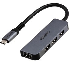 PHILIPS USB-C-USB Hub 4 USB 480 Mbps Data Transfer Multiport Adapter SWL3573S/37 picture