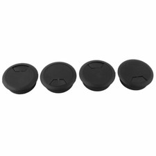 50mm Dia Plastic Computer Desk Round Grommet Wire Cable Hole Cover Black 4 PCS picture