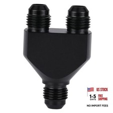 6AN Male to Parallel Dual 6AN Male Y Block Fuel Fitting Splitter 6AN to 2 x 6AN picture