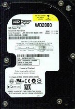 WD2000JD-00HBB0 DCM: HSBANTJAA   WESTERN DIGITAL SATA 200GB JAN 2005 WCAL picture