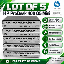 Lot of 5 HP ProDesk 400 G5 Mini PC Intel 9th Gen No CPU RAM HDD Mixed Condition picture