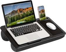Sleek Black Carbon Lap Desk with Carry Handle – Ultimate Home Office Solution picture