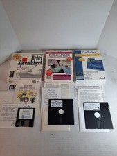 Forms Maker Rebel Spreadsheet & The Writer IBM PC Tandy Software TESTED Lot of 3 picture