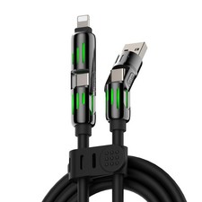 MFish 240W 4-in-1 Charging Cable with Carrying Case, 6.6FT Fast 6.6Ft, Black  picture