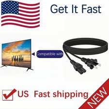 6ft AC Power Cord Cable for Vizio V555-G1 V555-G4 V605-G3 2-Prong Wire Lead picture