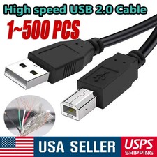 NEW USB 2.0 A TO B High Speed Printer Scanner Premium Cable Cord 1.5m Lot picture