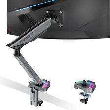 ARES WING RGB Single Monitor Arm Desk Mount for 17-45 inch Flat & Curved Monitor picture