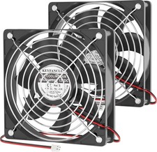 120mm x 25mm 12V 2-PIN Brushless DC Cooling Fan 2-Pack picture