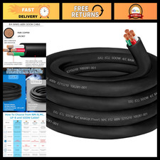 10ft 8/4 SOOW Portable Power Cable, 40 Amp Heavy Duty Electrical Wire, Flexible picture