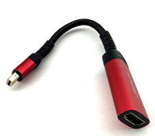 JSAUX Mini DisplayPort Male to HDMI Female Adapter 4K Red picture