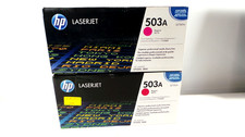 LOT OF 02 HP 503A Magenta Toner Cartridge LaserJet (Q7583A) *New Genuine Box* picture