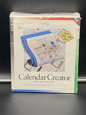 Vtg Calendar Creator Version 2.0 For Macintosh 1994 Software Floppy picture
