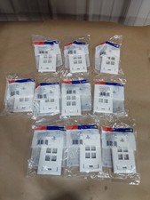 Leviton 42080-4WS QuickPort Wallplate with Id Window, Single Gang, 4-Port Lot 10 picture