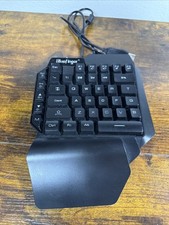BlueFinger USB RGB One Hand Mechanical Gaming Keyboard Click Clack Works Great picture