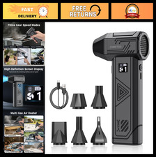 High-Power Compressed Air Duster 130,000 RPM LED Display Rechargeable Blower for picture