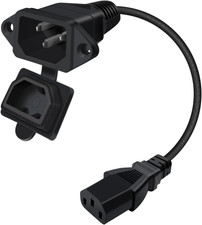 C13 to C14 Panel Mount Power Cable with Waterproof Cover 10A 250V IEC C13 to C14 picture