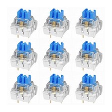 48 PCS Mechanical Keyboard Replacement Blue Switches, 3 pin Clicky/50gf Accur... picture