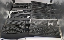 13 Misc Keyboards - Logitech, Drill, Lenovo, Etc, Some Wired, Some Wireless READ picture