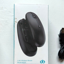 VssoPlor MS05 Wireless Mouse 2.4GHz Optical 1600 DPI 3-Button Rechargeable Black picture