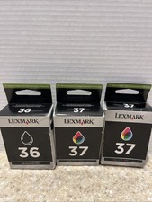 New Genuine Lexmark 36 37 37 3 PK Ink Cartridges Box X Series  X3650 X4650 picture