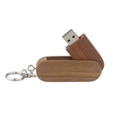 Wooden Box Pendrive Keychain Flash Memory Stick Free Custom Logo 4gb-128gb Gift picture