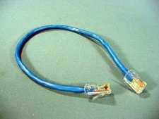 Leviton 52455-1BL Blue Cat5 1ft Ethernet Cable LAN Data Patch Cord Network 8P8C picture