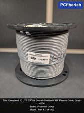 GENSPEED® 10 UTP GEN 4 CATEGORY 6A CMP, PLENUM, 23awg, Gray, 660ft picture