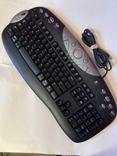 Logitech Elite USB Wired Keyboard Y-BF38 Multimedia Tested Missing Lower Feet picture