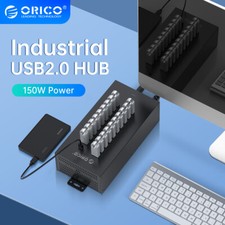 ORICO USB 2.0 Metal Hub Industrial Commercial 20-30 Ports 300W Powered Data Hub picture