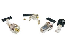UHF PL259 Male - Angle - SO239 Female Bulkhead for LMR240 RG8X RF Coax Connector picture