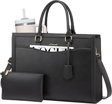 Laptop Tote Bag for Women, Large Work Computer Bag with Cup Holder picture