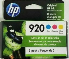 Genuine New HP 920 Cyan Magenta Yellow 3-pack picture