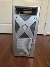 Vintage 2000s Retro Aluminum Gaming PC Case Bundle X Window, Fans & Drive Cover picture