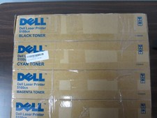 Dell Laser Printer 5100CN Black Cyan Magenta Yellow CT200543(4)(5)(6) Sealed Set picture