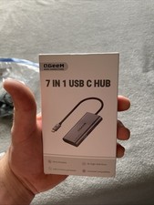 USB C Hub, QGeeM USB C 4k HDMI Adapter,7 in 1 USB C HUB,NIB/SEALED/NEW picture